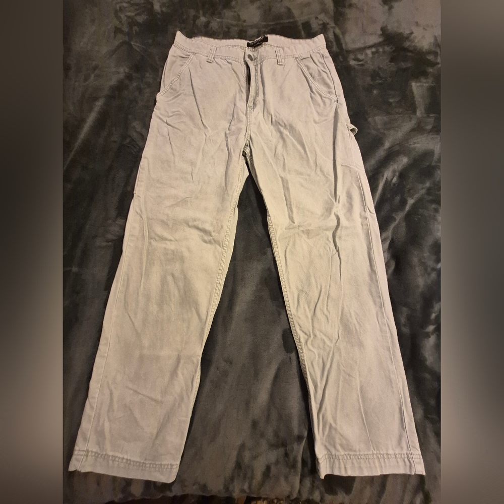 Men's Green Cotton ON Casual Painter Style Pants